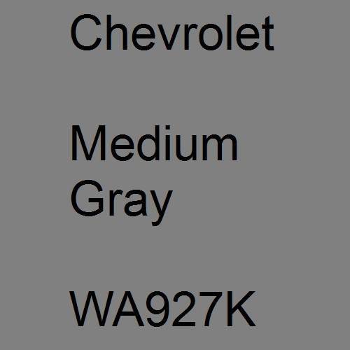 Chevrolet, Medium Gray, WA927K.